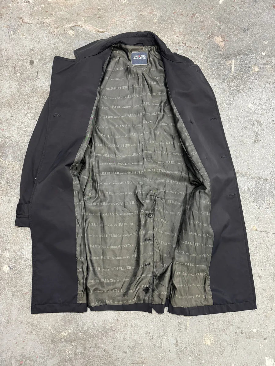 FW2008 Jean Paul Gaultier Navy Nylon Trench Coat IiLbzqR 7