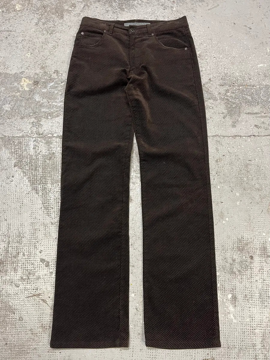 FW2008 Karl Lagerfeld Velvet Brown Pants (M) iXIhTFP 3