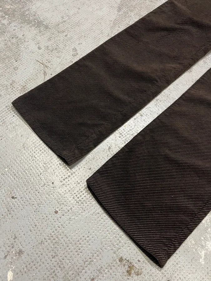FW2008 Karl Lagerfeld Velvet Brown Pants (M) iXIhTFP 4