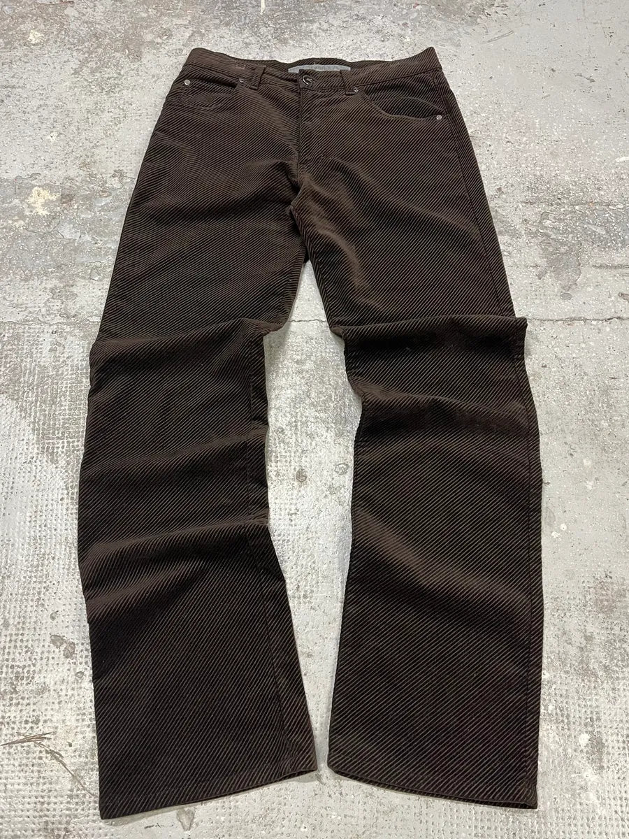 FW2008 Karl Lagerfeld Velvet Brown Pants (M) iXIhTFP 6