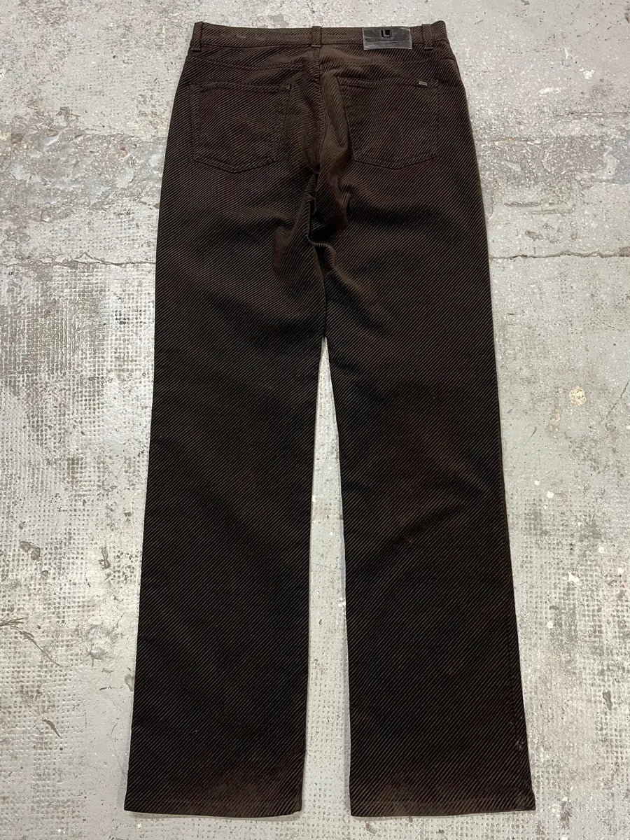 FW2008 Karl Lagerfeld Velvet Brown Pants (M) iXIhTFP 7