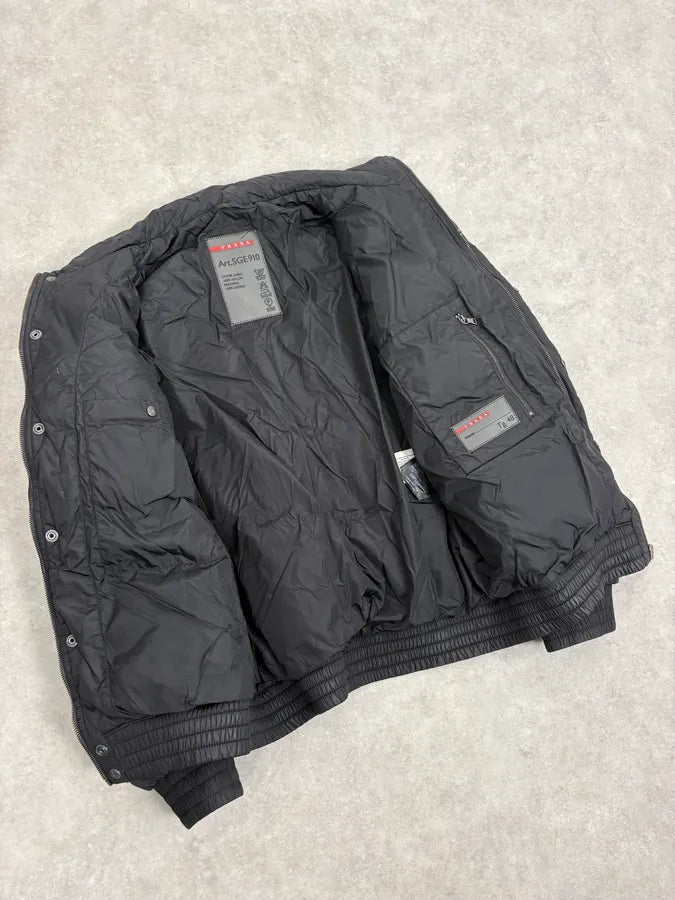 FW2008 Prada Black Nylon Quilted Puffer Jacket ZyTevqb 6