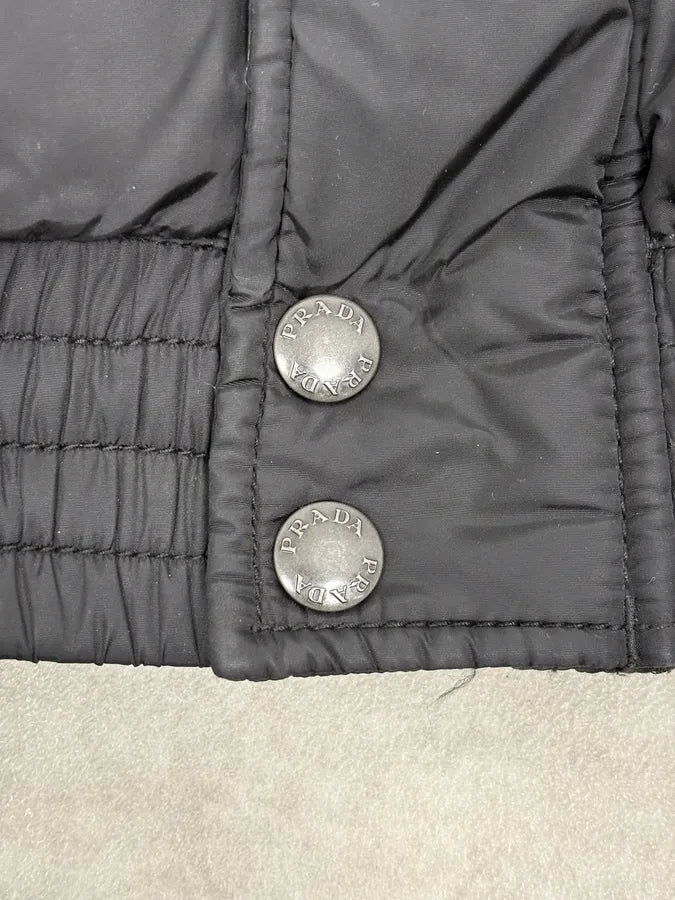 FW2008 Prada Black Nylon Quilted Puffer Jacket ZyTevqb 8
