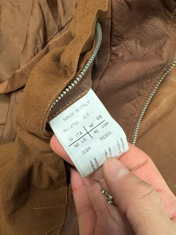 FW2008 Rick Owens Bordeaux  Asymmetrical Leather Jacket NKmSYdT 10