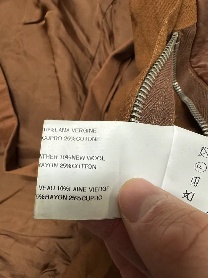 FW2008 Rick Owens Bordeaux  Asymmetrical Leather Jacket NKmSYdT 11