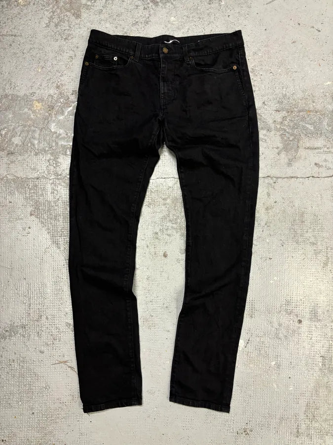 2010s Saint Laurent Black Dark Slim Jeans FMjhltR 0