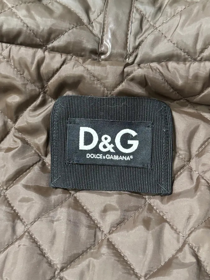 FW2009 Dolce & Gabbana Brown Wool Layered Hooded Puffer Jacket HxoDEnJ 8