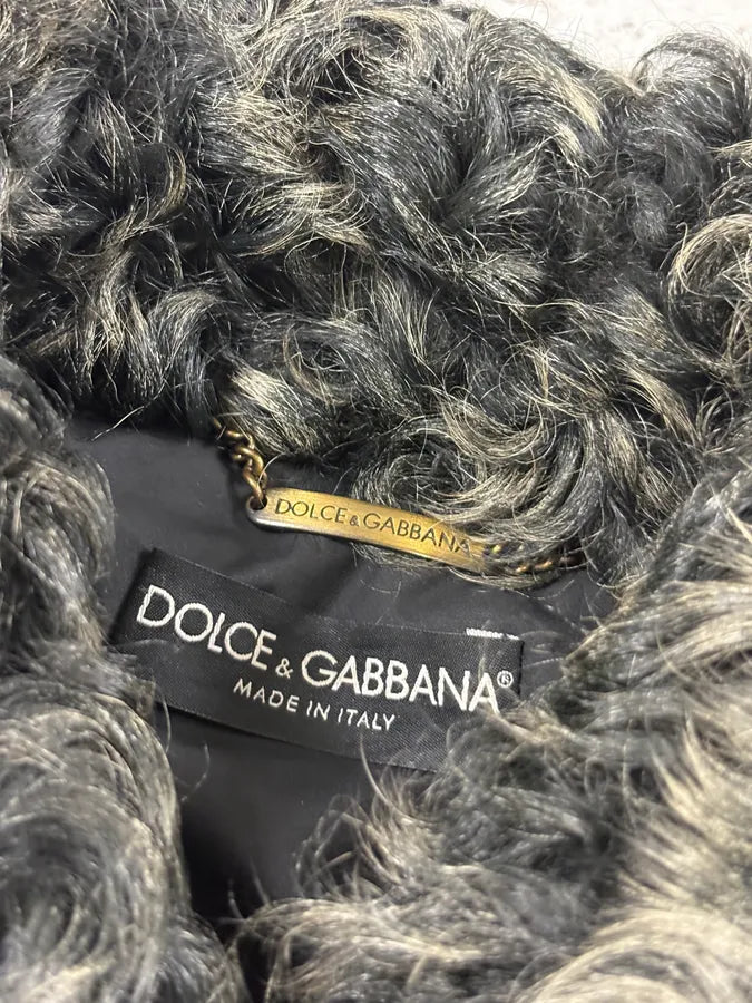 FW2009 Dolce & Gabbana Hybrid Nylon Shearling Grey Jacket YszYtUH 6