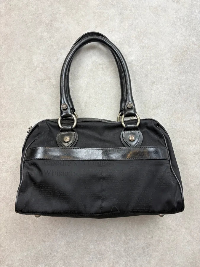 FW2009 John Galliano Black Newspaper Magazine Handle Bag UJVAlzv 5