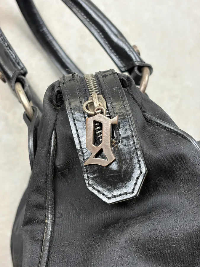 FW2009 John Galliano Black Newspaper Magazine Handle Bag UJVAlzv 6
