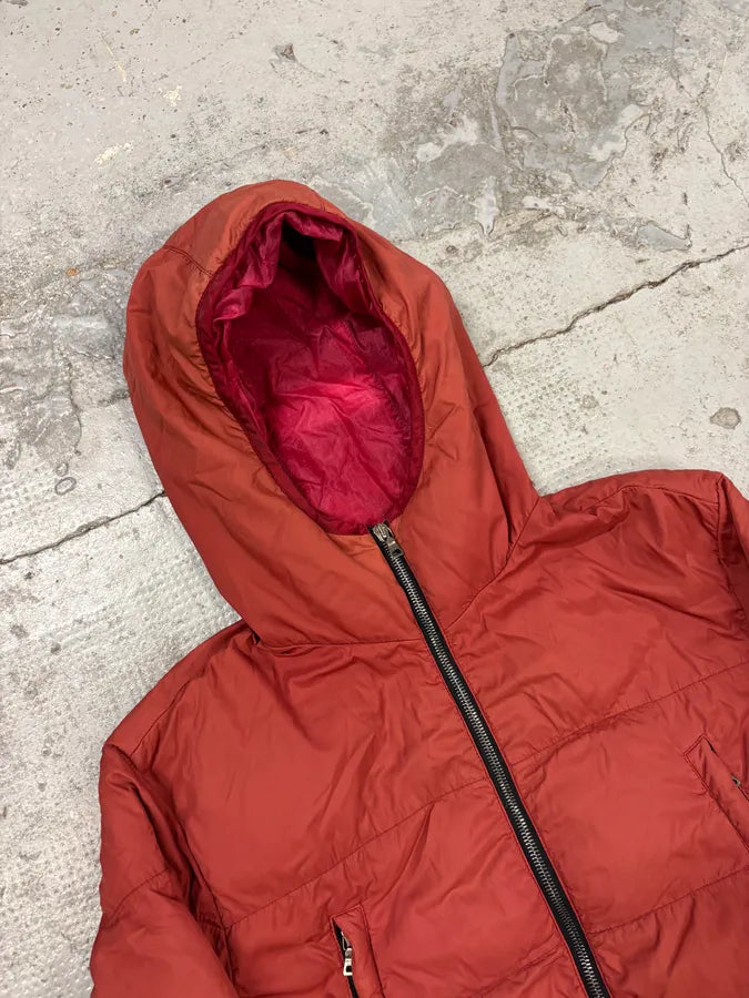 FW2009 Prada Red Nylon Quilted Puffer Jacket  VfmlYth 4