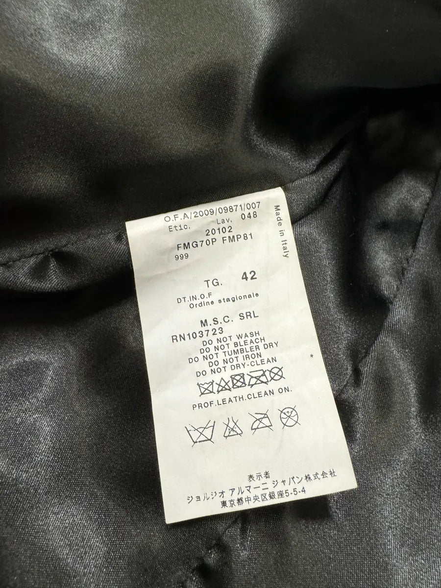 FW2010 Armani Collezioni Black Fur & Pony Hair Leather Jacket ekpgDQY 4