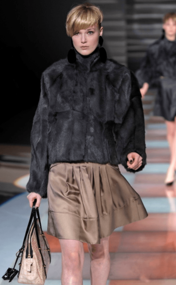 FW2010 Armani Collezioni Black Fur & Pony Hair Leather Jacket ekpgDQY 7