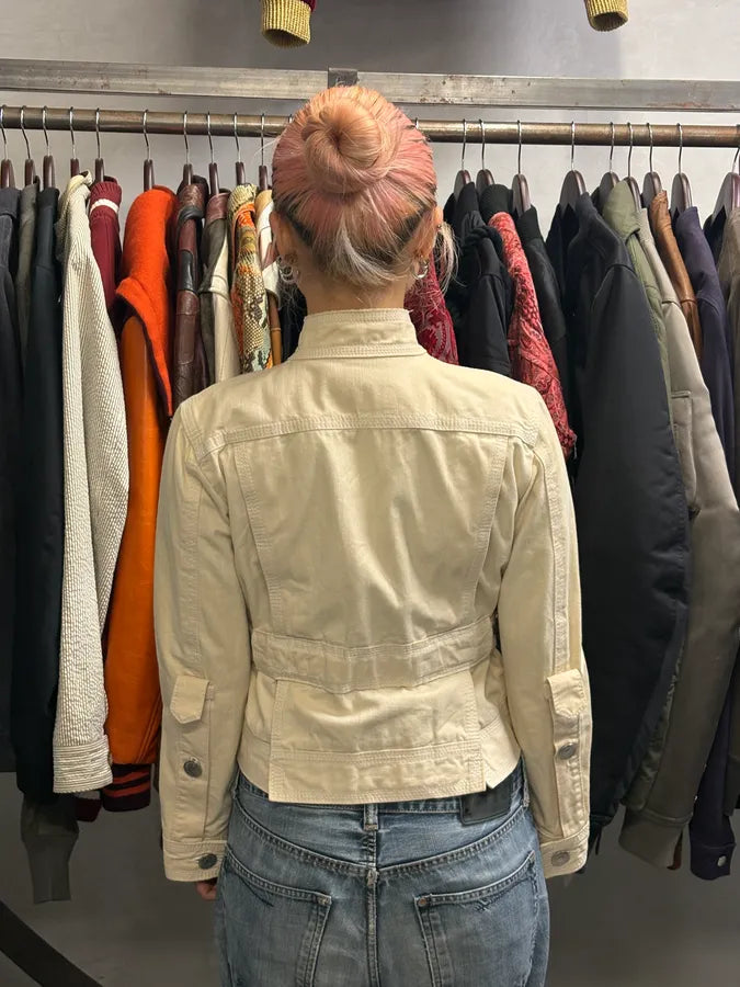 SS2005 Dsquared2 Cream Cotton Multi-Pocket Cargo Jacket EfLQxfg 2