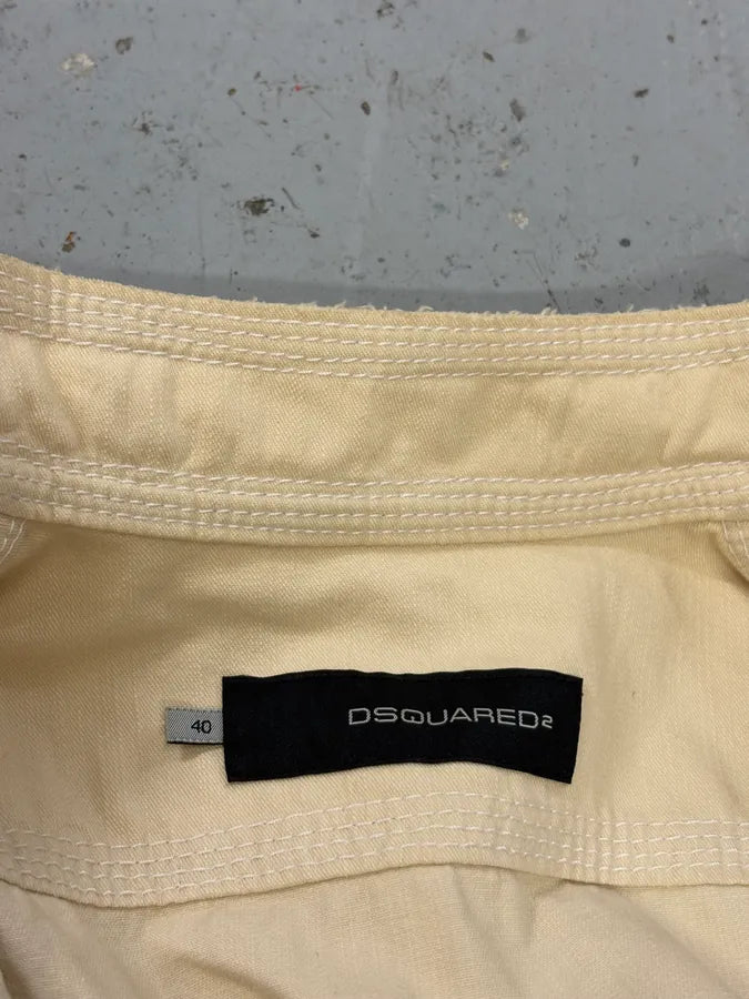SS2005 Dsquared2 Cream Cotton Multi-Pocket Cargo Jacket EfLQxfg 6