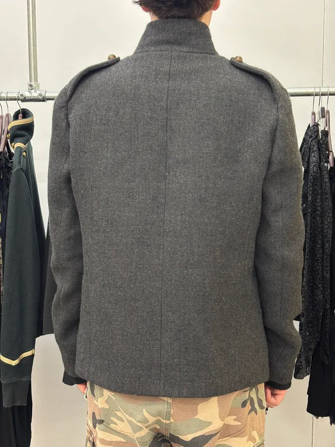 FW2010 Dsquared2 Grey Wool Military Buttoned Jacket BCiJExX 3