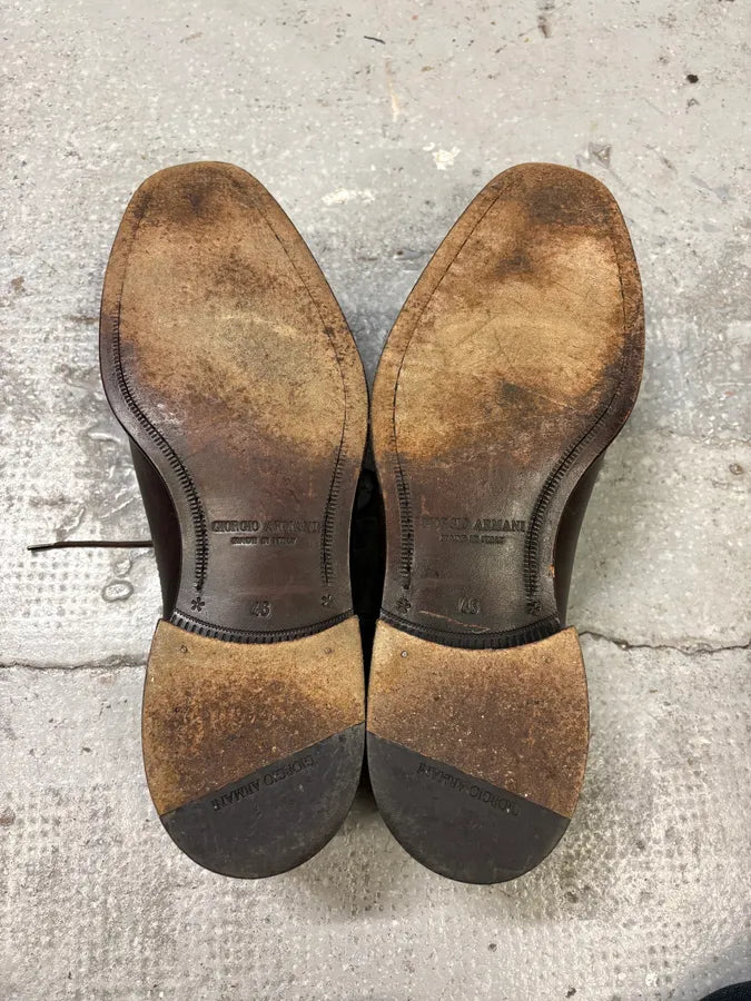FW2010 Giorgio Armani Python Leather Brown Loafers CndXeQV 7