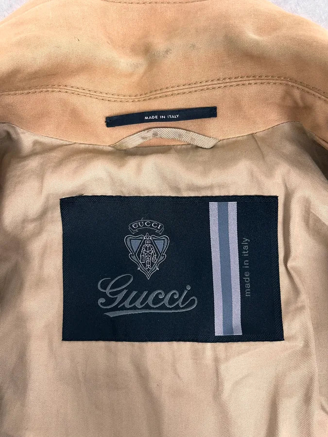 FW2010 Gucci Beige Buttoned Classy Jacket by Frida Giannini sLjzmok 9