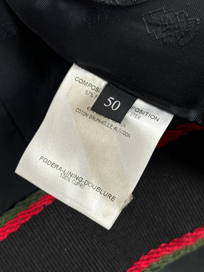 FW2008 Gucci Black Nylon Field Buttoned Officer Jacket by Frida Giannini WdJjRhm 9