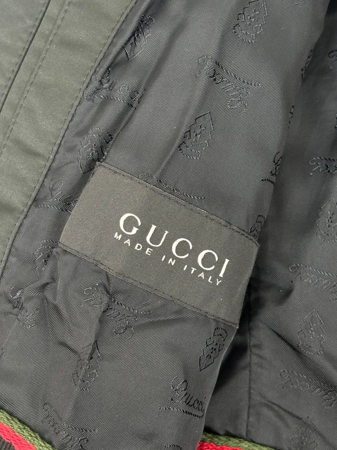 FW2008 Gucci Black Nylon Field Buttoned Officer Jacket by Frida Giannini WdJjRhm 8