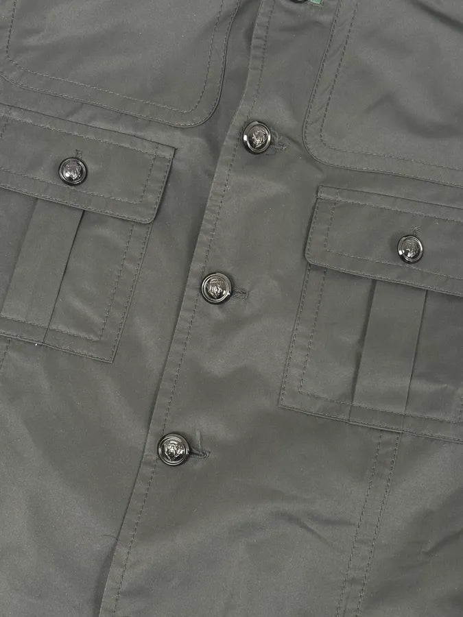 FW2008 Gucci Black Nylon Field Buttoned Officer Jacket by Frida Giannini WdJjRhm 7