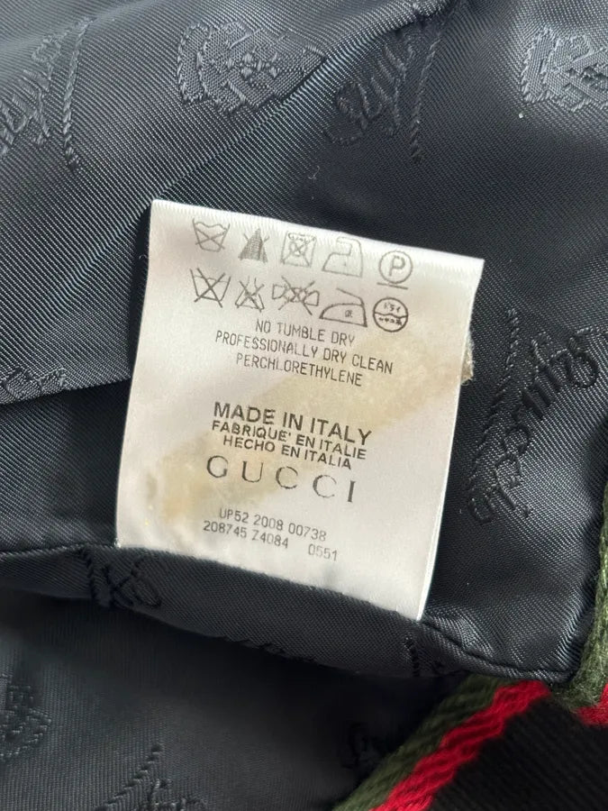 FW2008 Gucci Black Nylon Field Buttoned Officer Jacket by Frida Giannini WdJjRhm 11