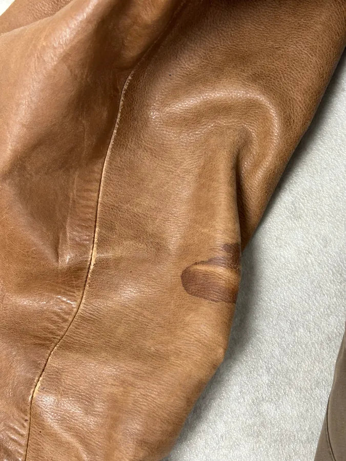 AW2010 Gucci Brown Hybrid Leather Sleeve Bomber Jacket ihYfrop 11