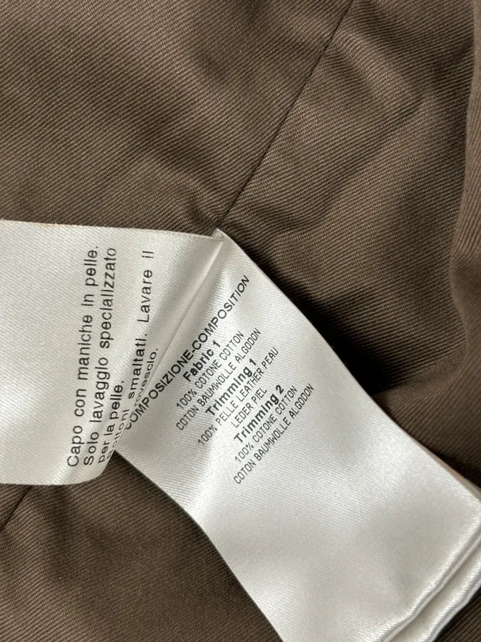 AW2010 Gucci Brown Hybrid Leather Sleeve Bomber Jacket ihYfrop 15