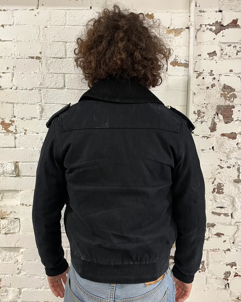 FW2010 Kris Van Assche Black Stripped Bomber Jacket  SHswpPs 2