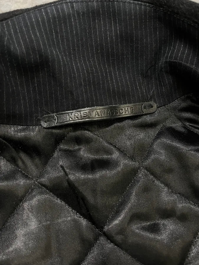 FW2010 Kris Van Assche Black Stripped Bomber Jacket  SHswpPs 8
