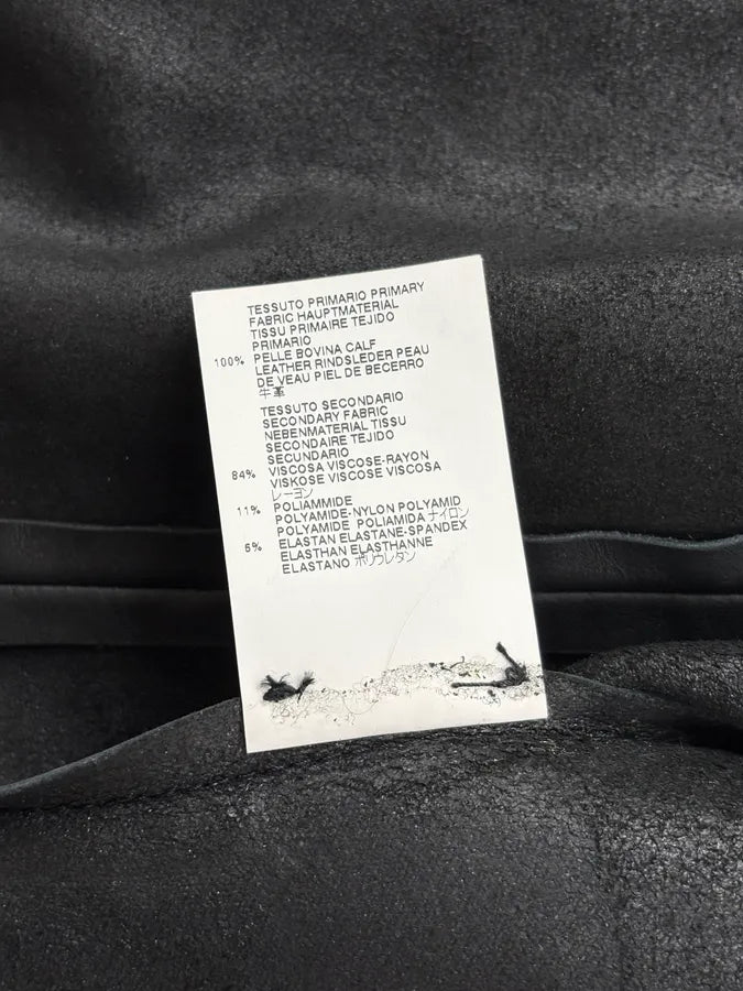 FW2010 Maison Margiela Black Signature Leather Hybrid Jacket LacodCK 11