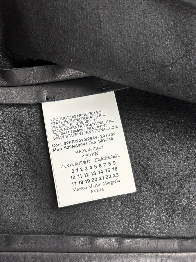 FW2010 Maison Margiela Black Signature Leather Hybrid Jacket LacodCK 10