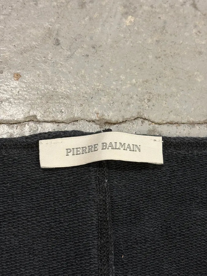 FW2010 Pierre Balmain Grey Heraldic Crest Sleeveless Sweater GQJNNlw 7