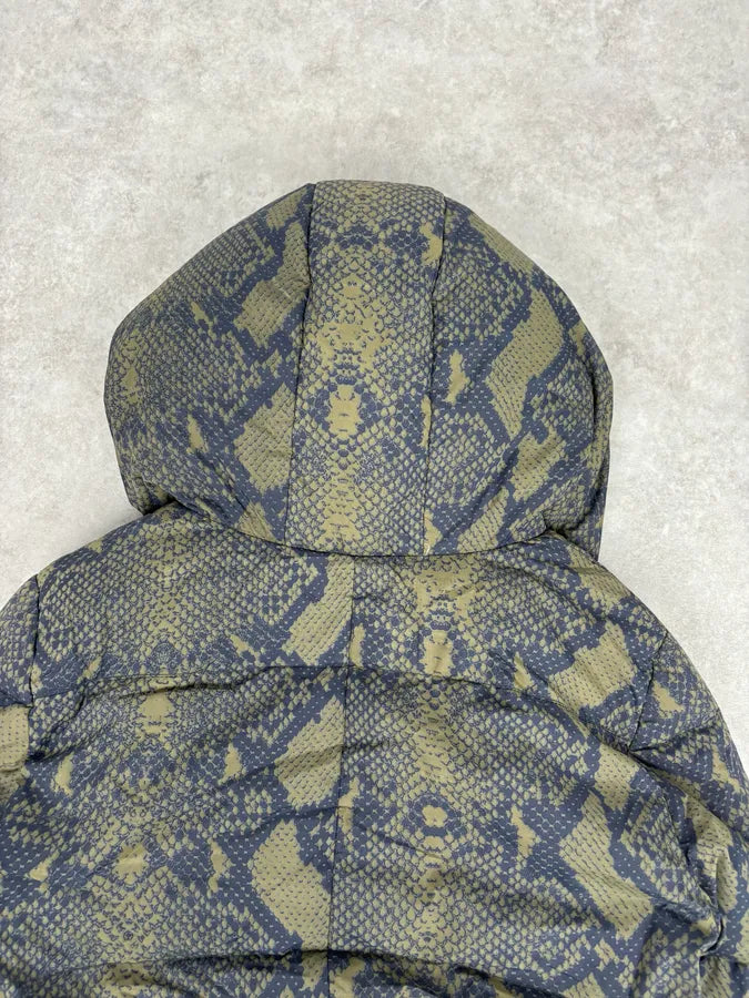 FW2012 Pierre Balmain Khaki Snake Cropped Asymmetrical Puffer Jacket PjFdtlp 5