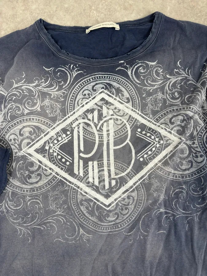 FW2010 Pierre Balmain Navy Gradient Ornamental Longsleeve zLAIzSm 6