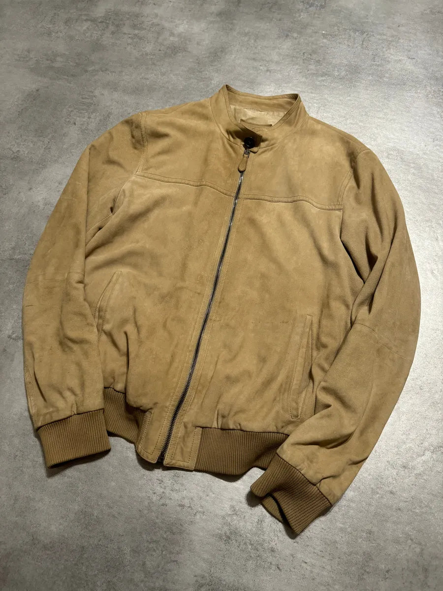 FW2010 Prada Beige Leather Soft Italian Jacket nKWSyRY 11