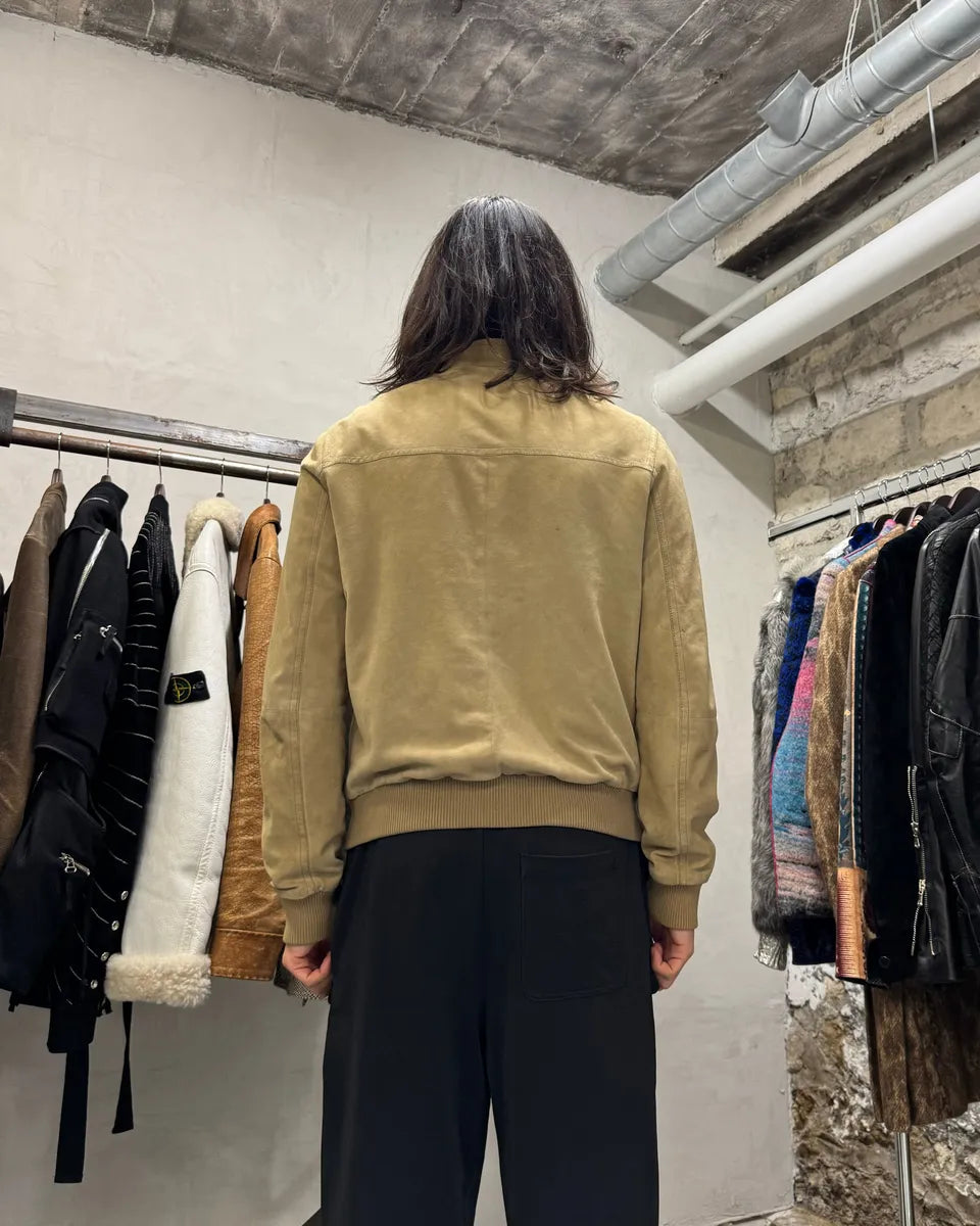 FW2010 Prada Beige Leather Soft Italian Jacket nKWSyRY 5