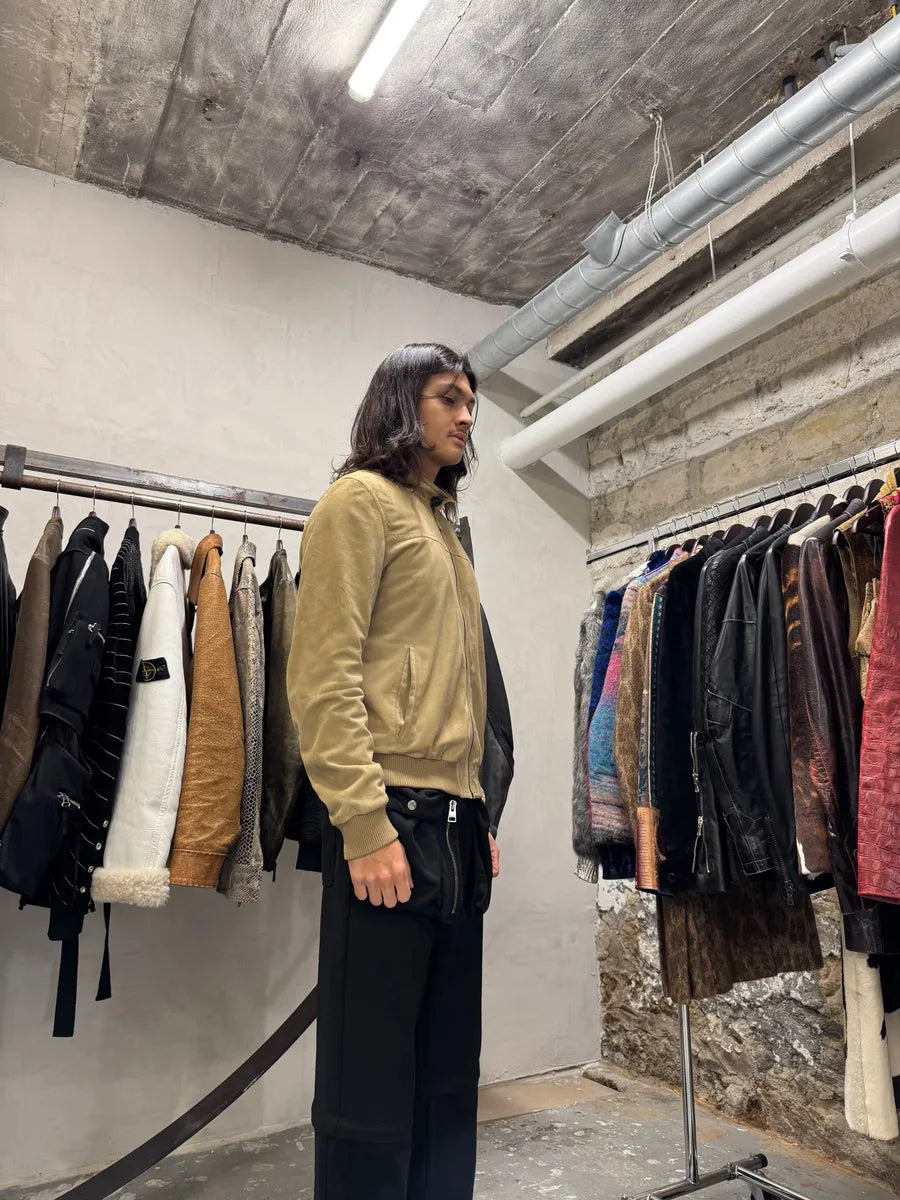 FW2010 Prada Beige Leather Soft Italian Jacket nKWSyRY 6