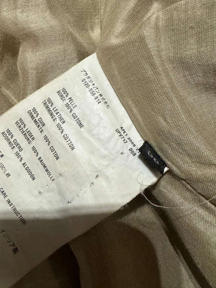 FW2010 Prada Beige Leather Soft Italian Jacket nKWSyRY 7