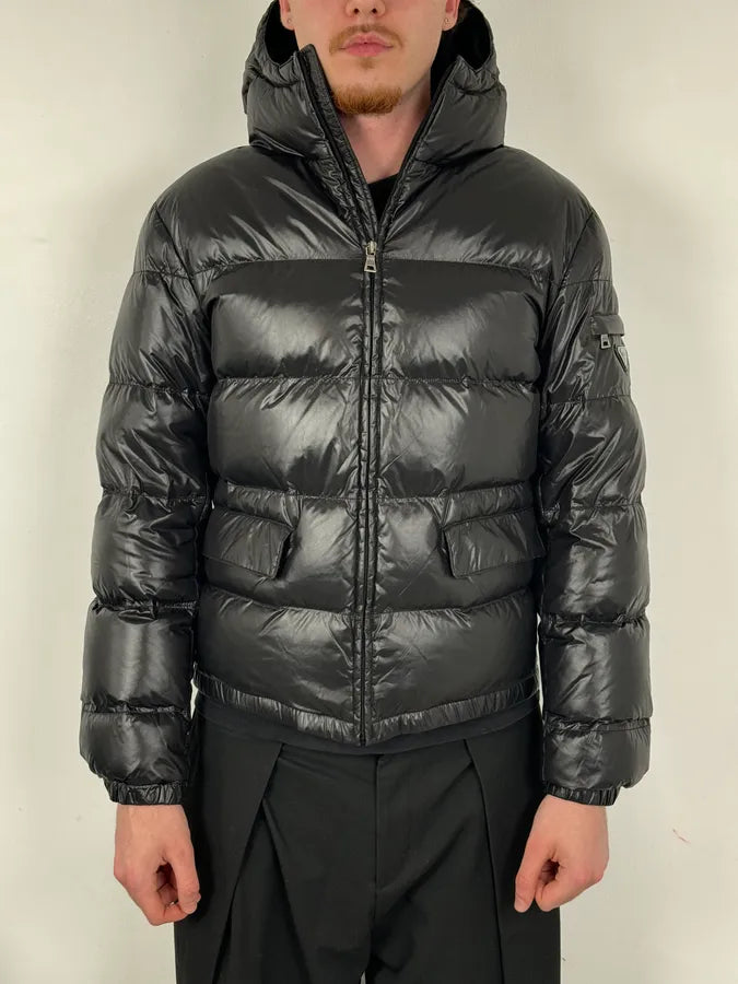 FW2010 Prada Black Nylon Quilted Puffer Jacket dyDnIpC 1