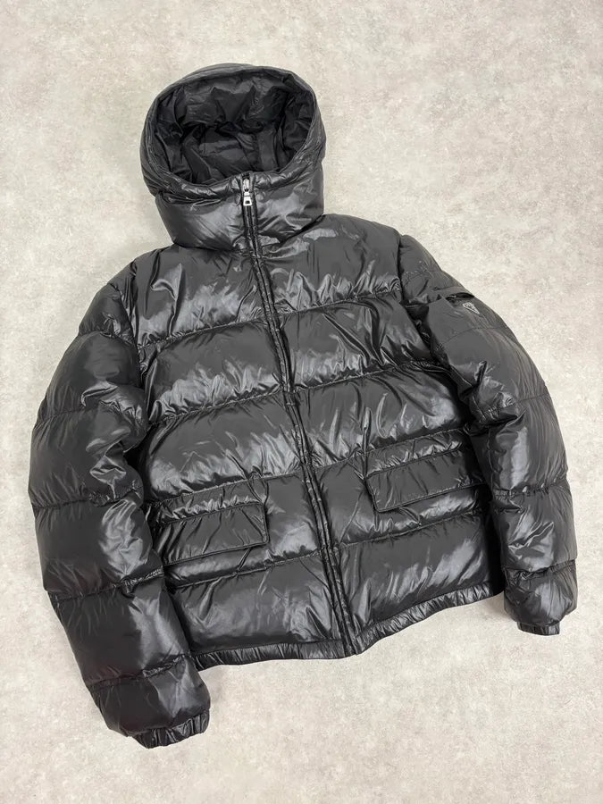 FW2010 Prada Black Nylon Quilted Puffer Jacket dyDnIpC 4