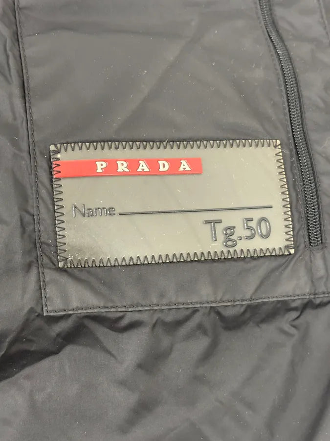 FW2010 Prada Black Nylon Quilted Puffer Jacket dyDnIpC 12