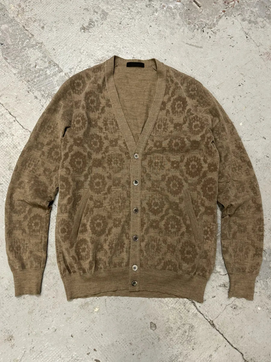 FW2010 Undercover Camel Wool Jacquard Cardigan sAxkche 0