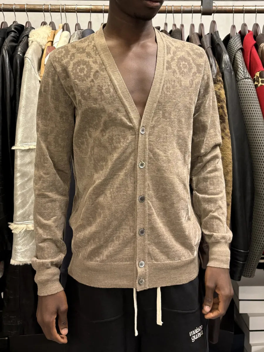 FW2010 Undercover Camel Wool Jacquard Cardigan sAxkche 1