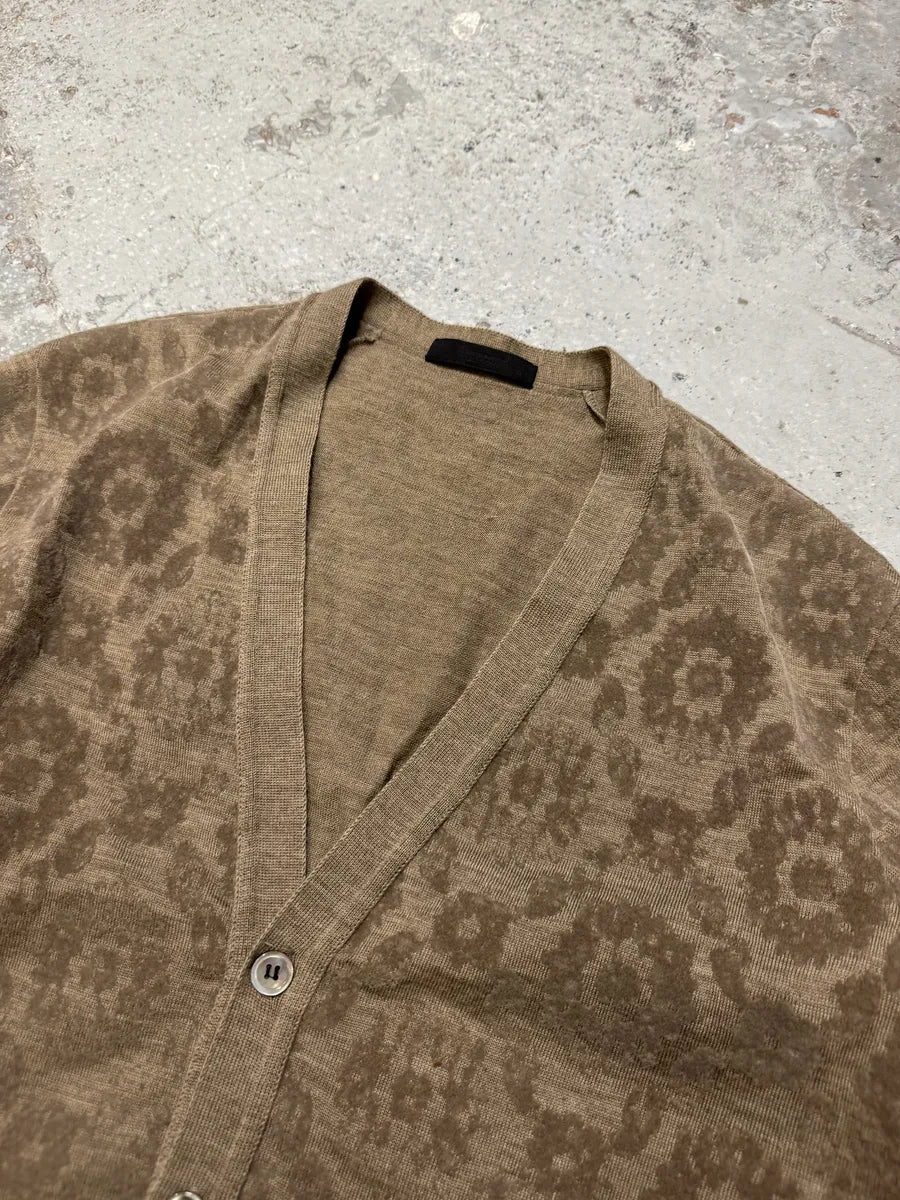 FW2010 Undercover Camel Wool Jacquard Cardigan sAxkche 12