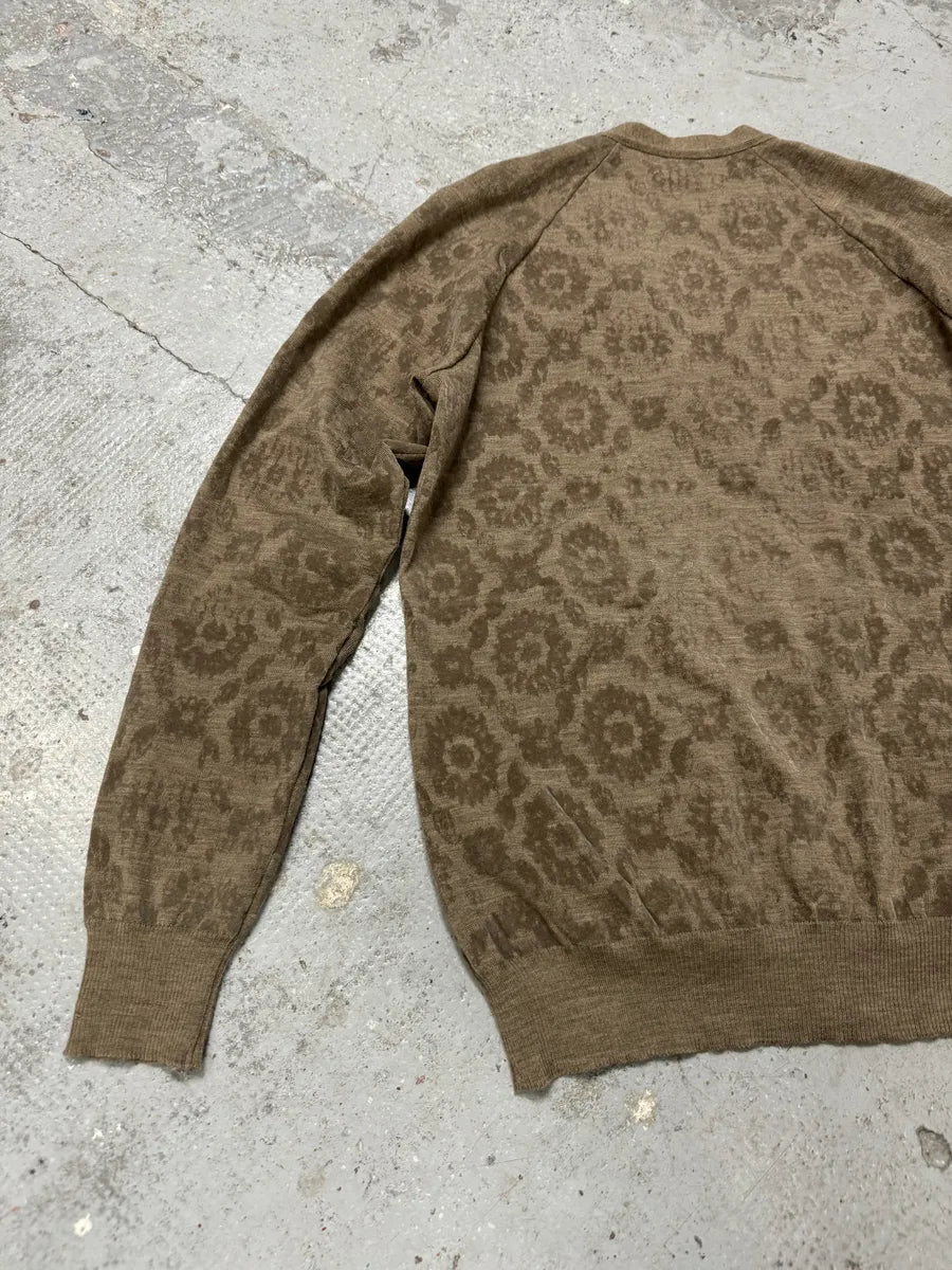 FW2010 Undercover Camel Wool Jacquard Cardigan sAxkche 5