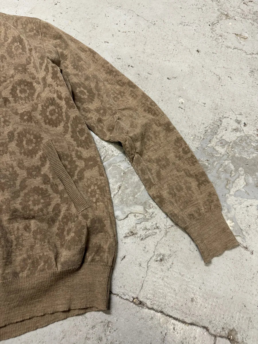 FW2010 Undercover Camel Wool Jacquard Cardigan sAxkche 9