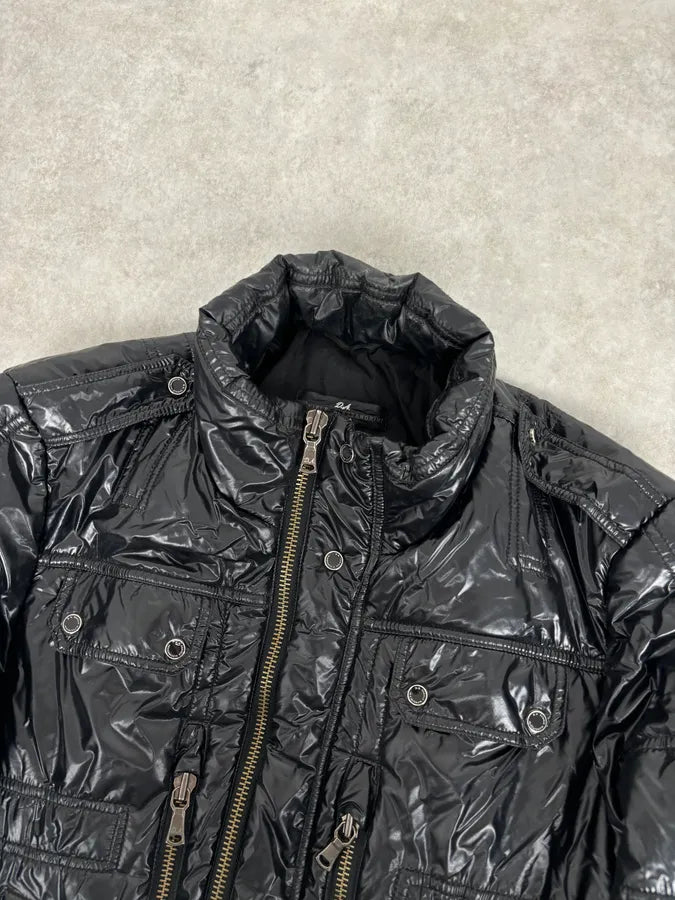 2010s Daniele Alessandrini Black Puffer Nylon Quilted Jacket XhQmMSN 3