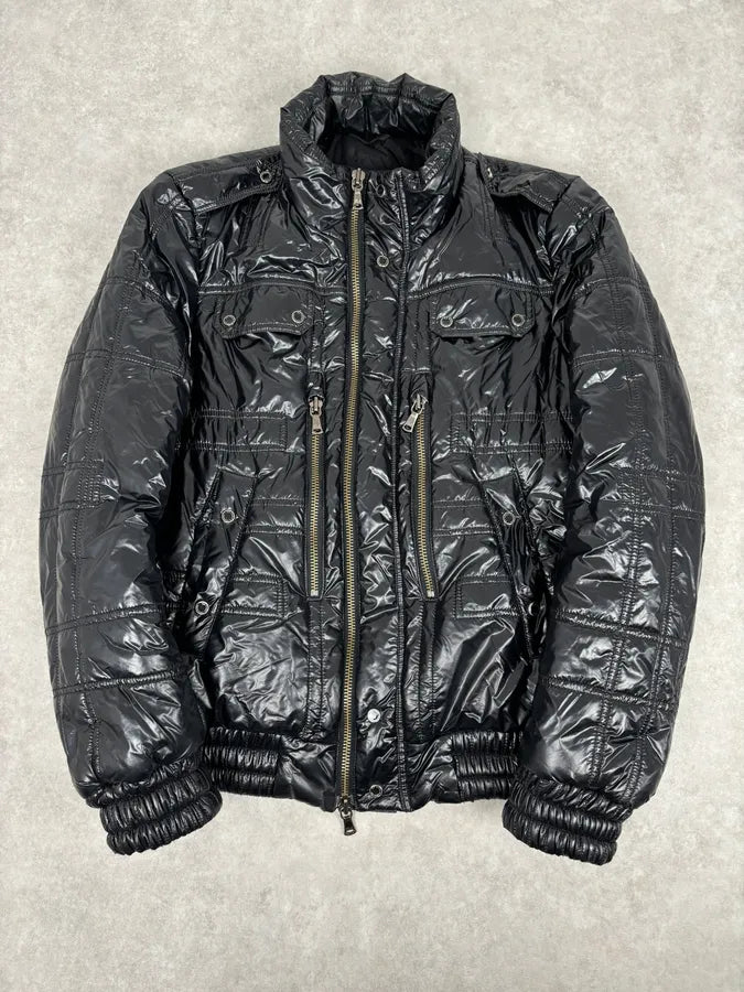 2010s Daniele Alessandrini Black Puffer Nylon Quilted Jacket XhQmMSN 0