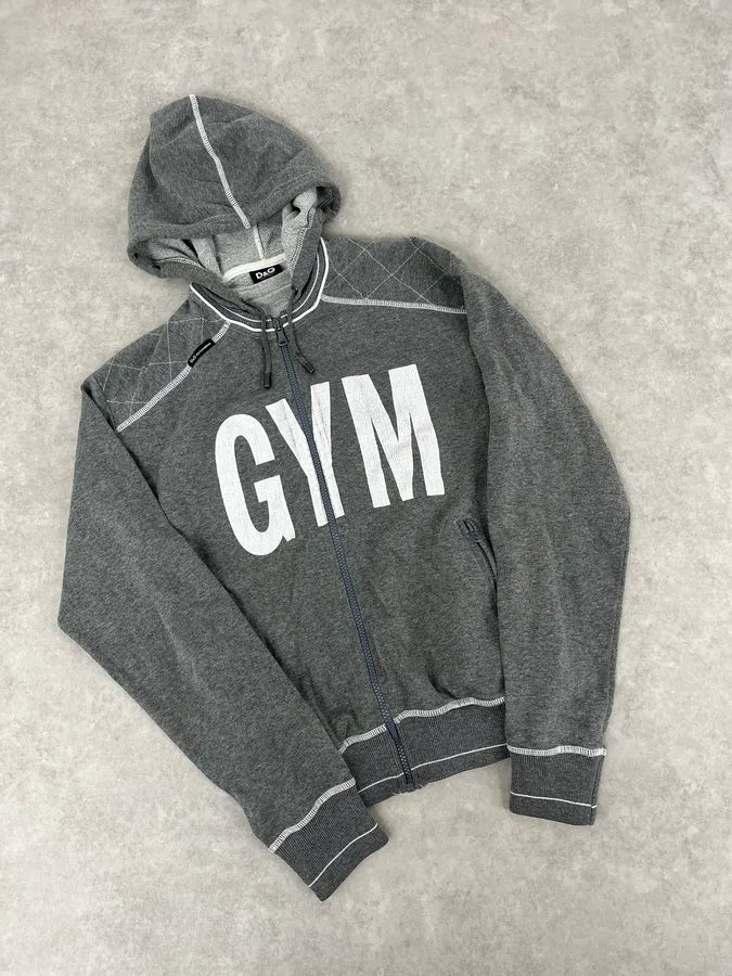 2000s Dolce & Gabbana Grey Gym Zip-up Hoodie  YgZtFpe 4